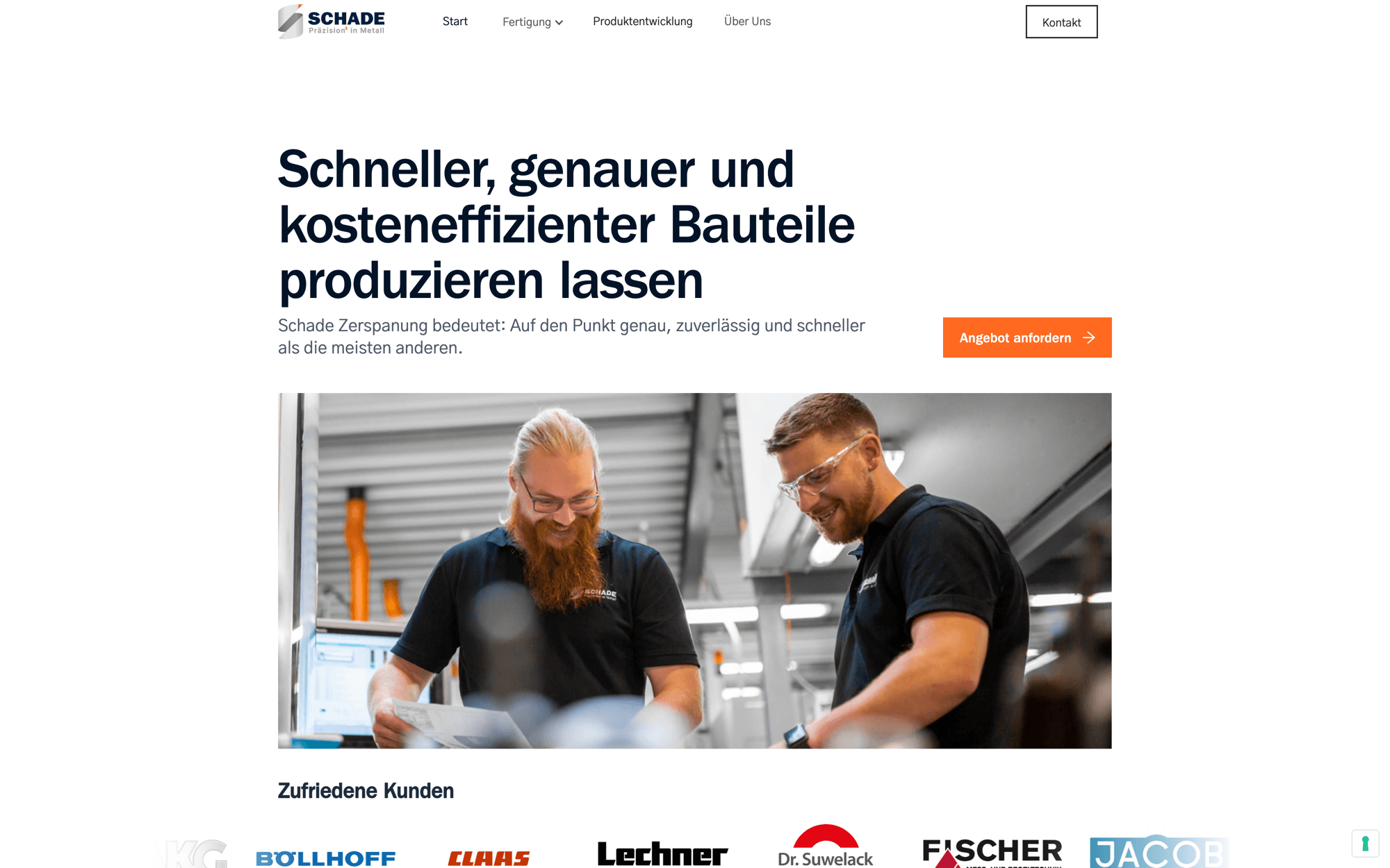 Moderne Website mit strukturierten Referenzen und Projektinhalten